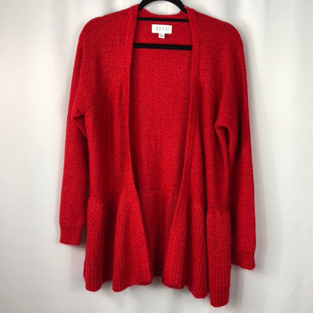Elle Cardigan Sweater Women’s Size XL Red